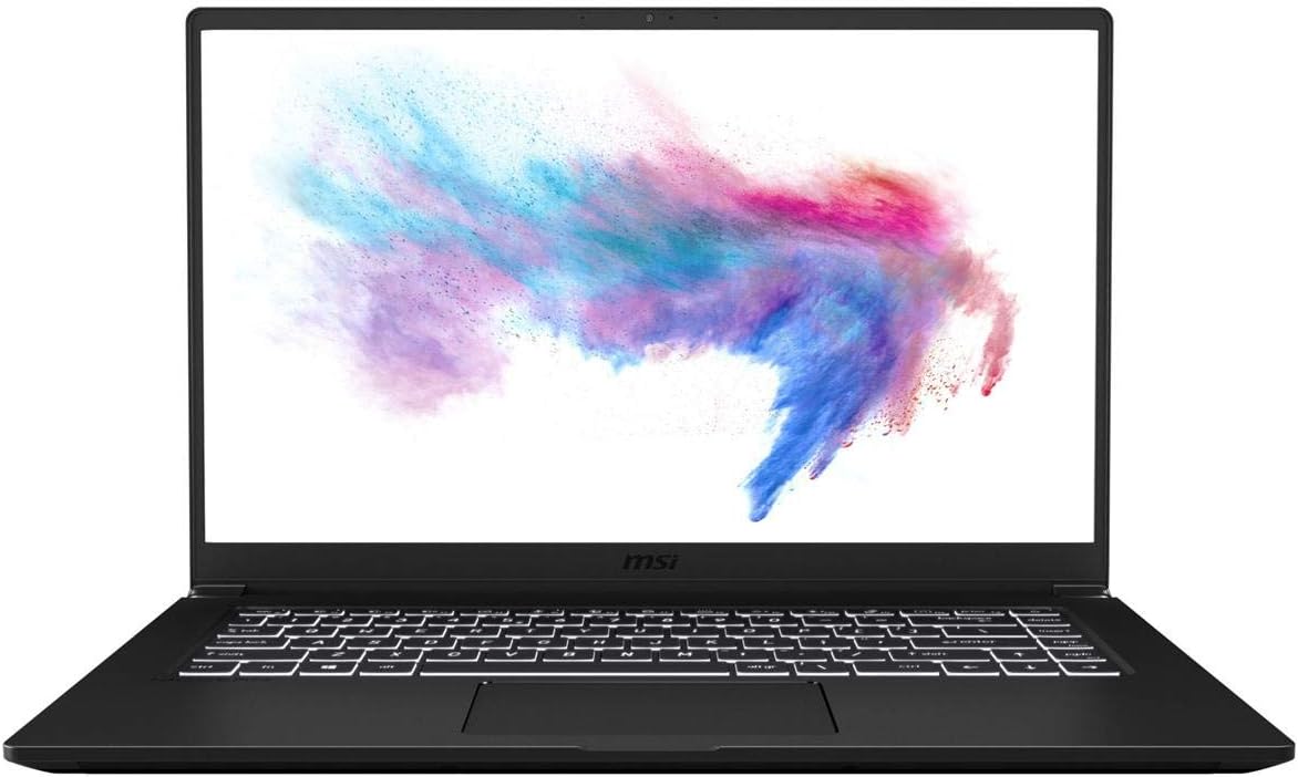 MSI Modern 15 A10M-455 15.6' Full HD Notebook Computer, Intel Core i5-10210U 1.6GHz, 8GB RAM, 512GB SSD, Windows 10 Home, Oynx Black Brushed