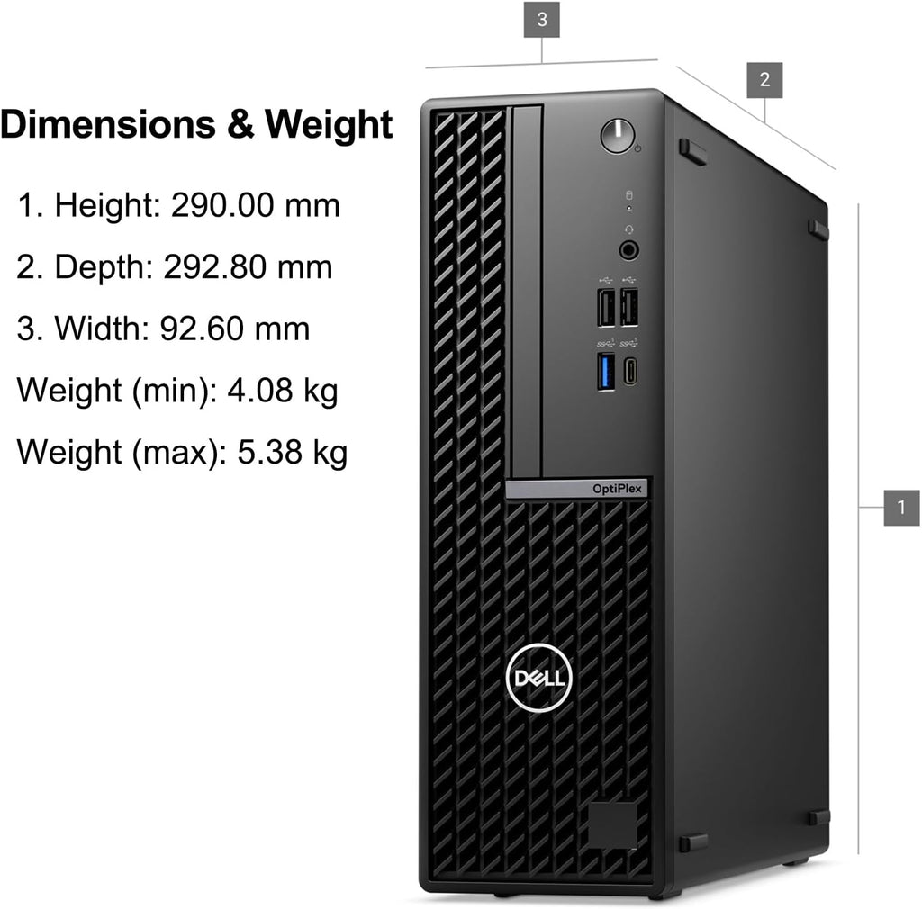 Dell OptiPlex 7020 Business Desktop Computer PC | 14th Gen Intel i5-14500 14-Core | 8GB DDR5 | 256GB SSD | 2 DisplayPorts | WiFi 6E | Multi-Monitor Support | Windows 11 Pro | Space-Saving SFF Design