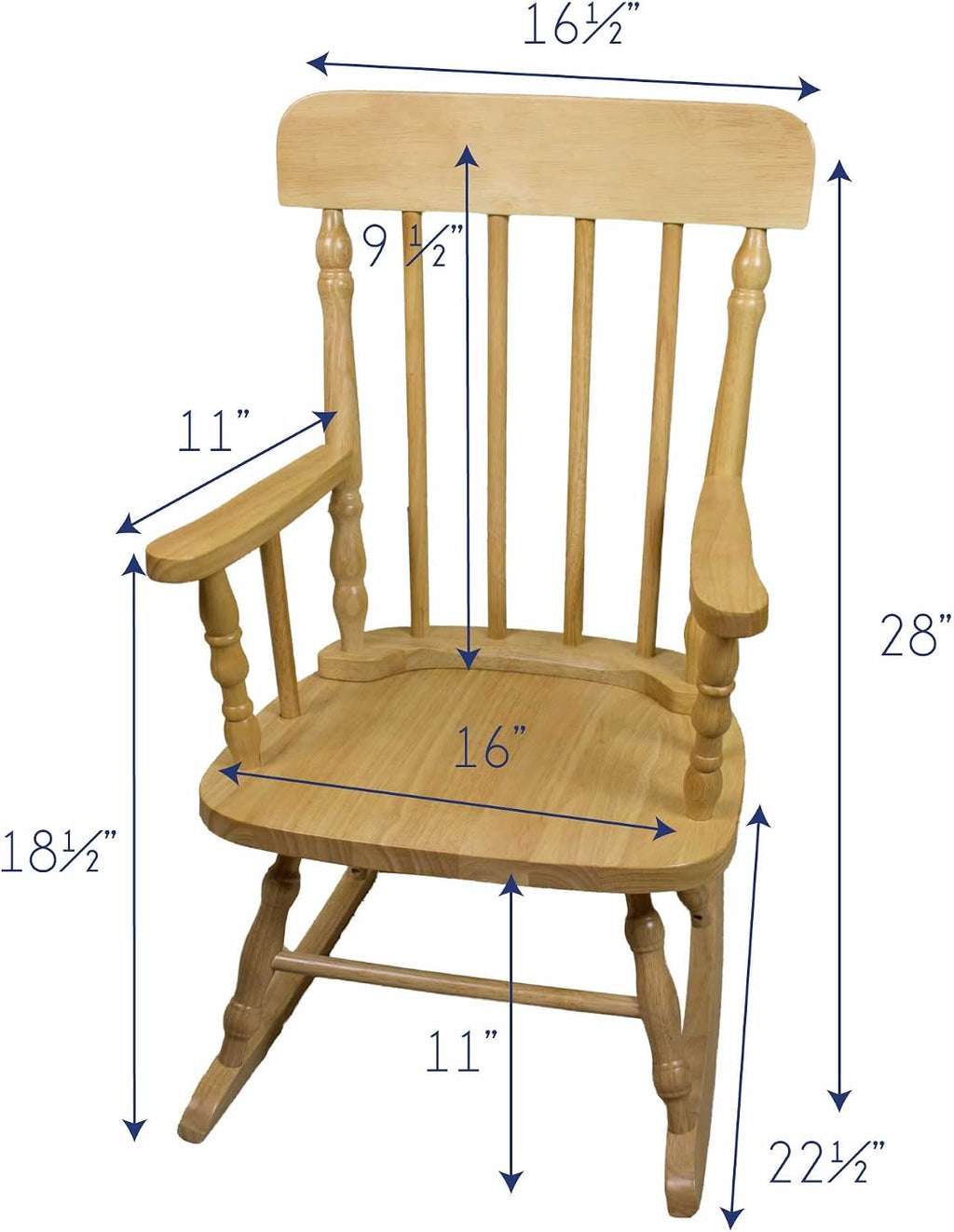 My Bambino Personalized Wooden Rocking Chair for Kids | Boys Wood Rocking Chair | Custom Name Toddler Chair | Baby Shower & Birthday Gift