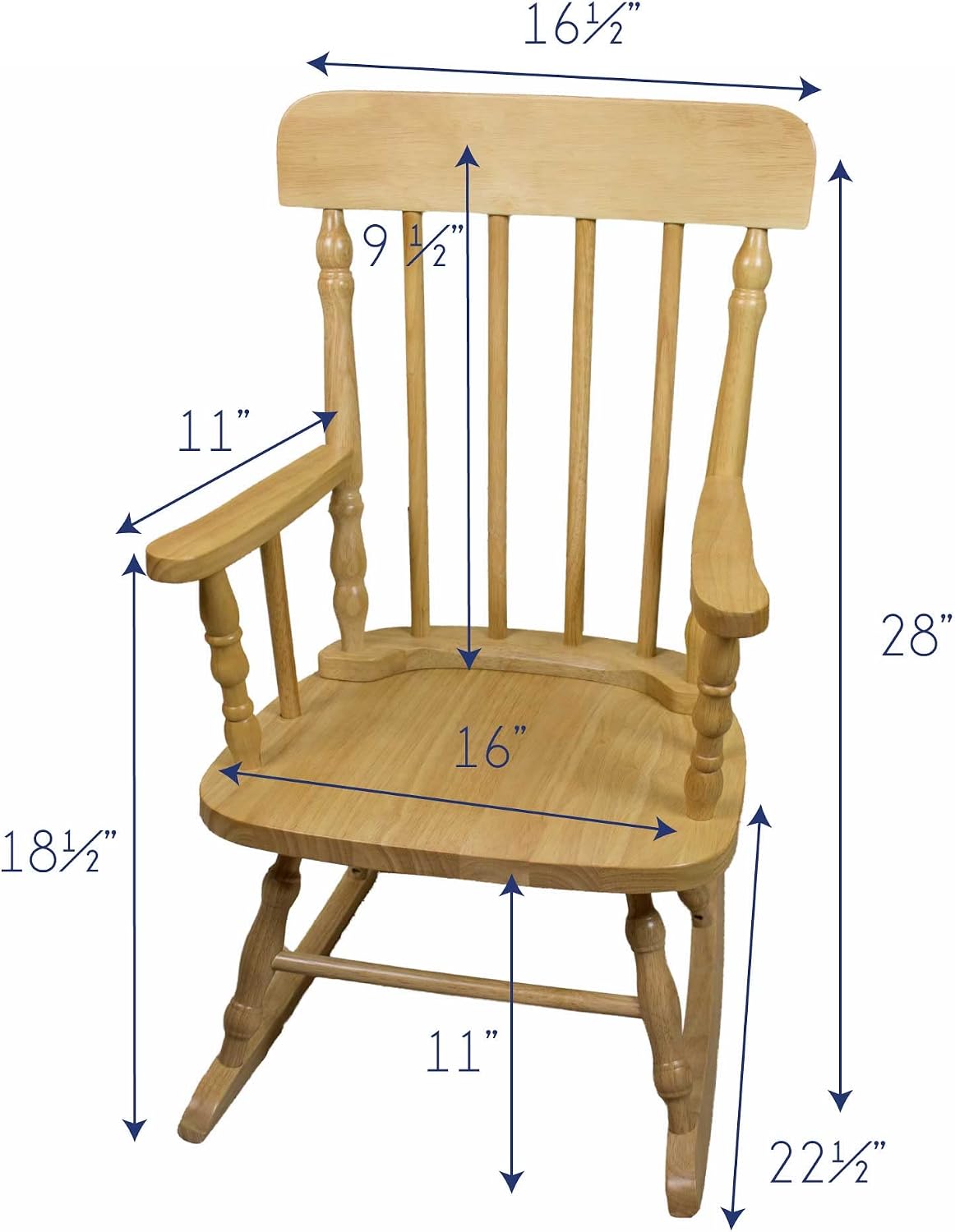 My Bambino Personalized Wooden Rocking Chair for Kids | Natural Childrens Rocking Chair (Transportation) | Custom Name Toddler Chair | Baby Shower & Birthday Gift