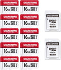 GIGASTONE 16GB Micro SD Card 10-Pack, Camera Plus, MicroSDHC Memory Card for Wyze Cam, Security Camera, Full HD Video Recording, UHS-I U1 Class 10, up to 85MB/s, with MicroSD to SD Adapter