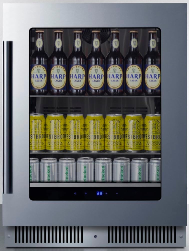 Summit 24' Built-In Beverage Center, Shallow 18' Depth, Stainless Steel - SDHG2443