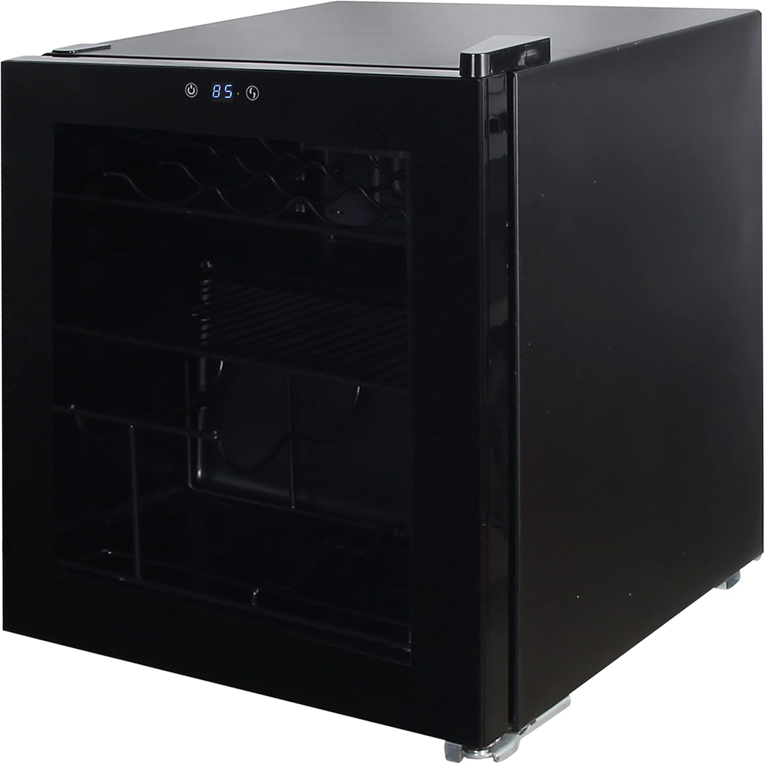 Avanti Beverage Refrigerator and Wine Cooler with 15 Bottle/60 Can Capacity, Glass Door, 17-Inch Wide Freestanding, Adjustable Thermostat Control, 1.6-Cubic Feet, Black