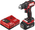 SKIL PWR CORE 20 Brushless 20V Compact Variable-Speed Drill Driver Kit with 1/2-Inch Single-Sleeve, Keyless Ratcheting Chuck & LED Worklight, Includes 2.0Ah Battery and PWR Jump Charger - DL6293B-10