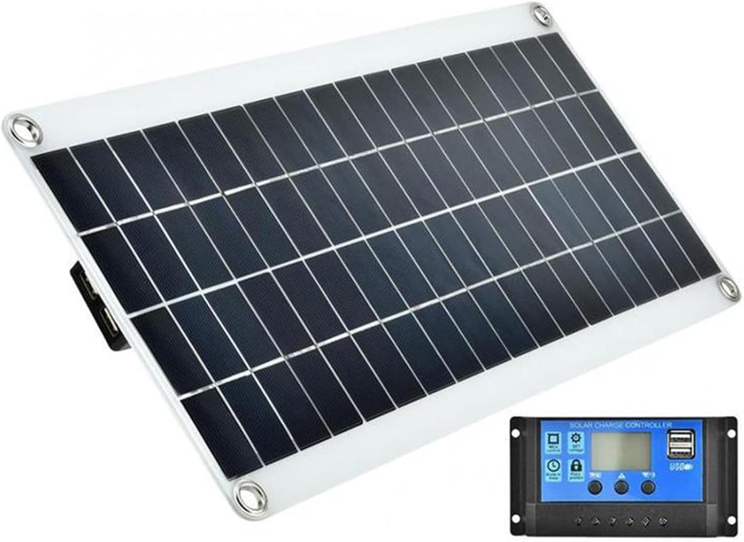 Solar Panel Kit,20W Solar Panel for Solar Power Generators, Foldable Solar Portable Solar Panel with 10A Controller, Off Grid System for
