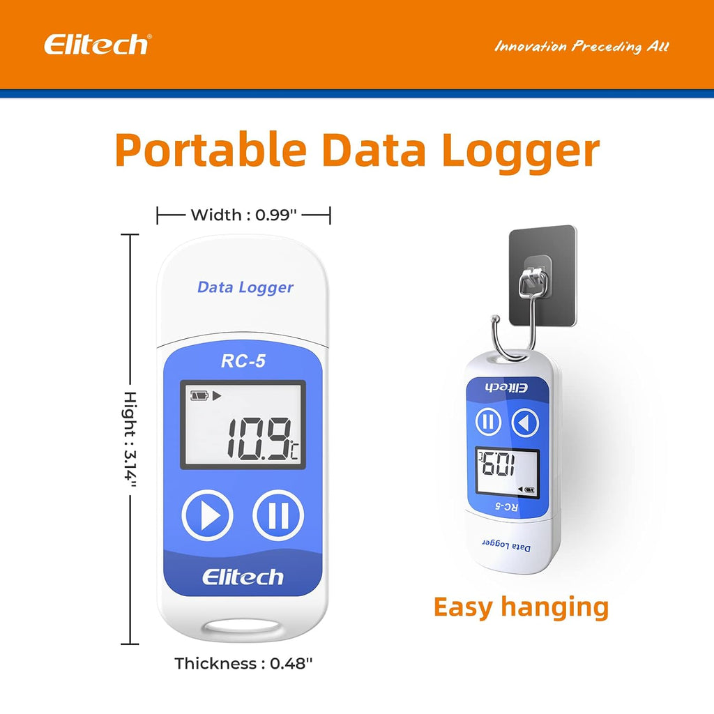 Elitech RC-5 USB Temperature Data Logger Recorder 32000 Points High Accuracy (50 Pack)