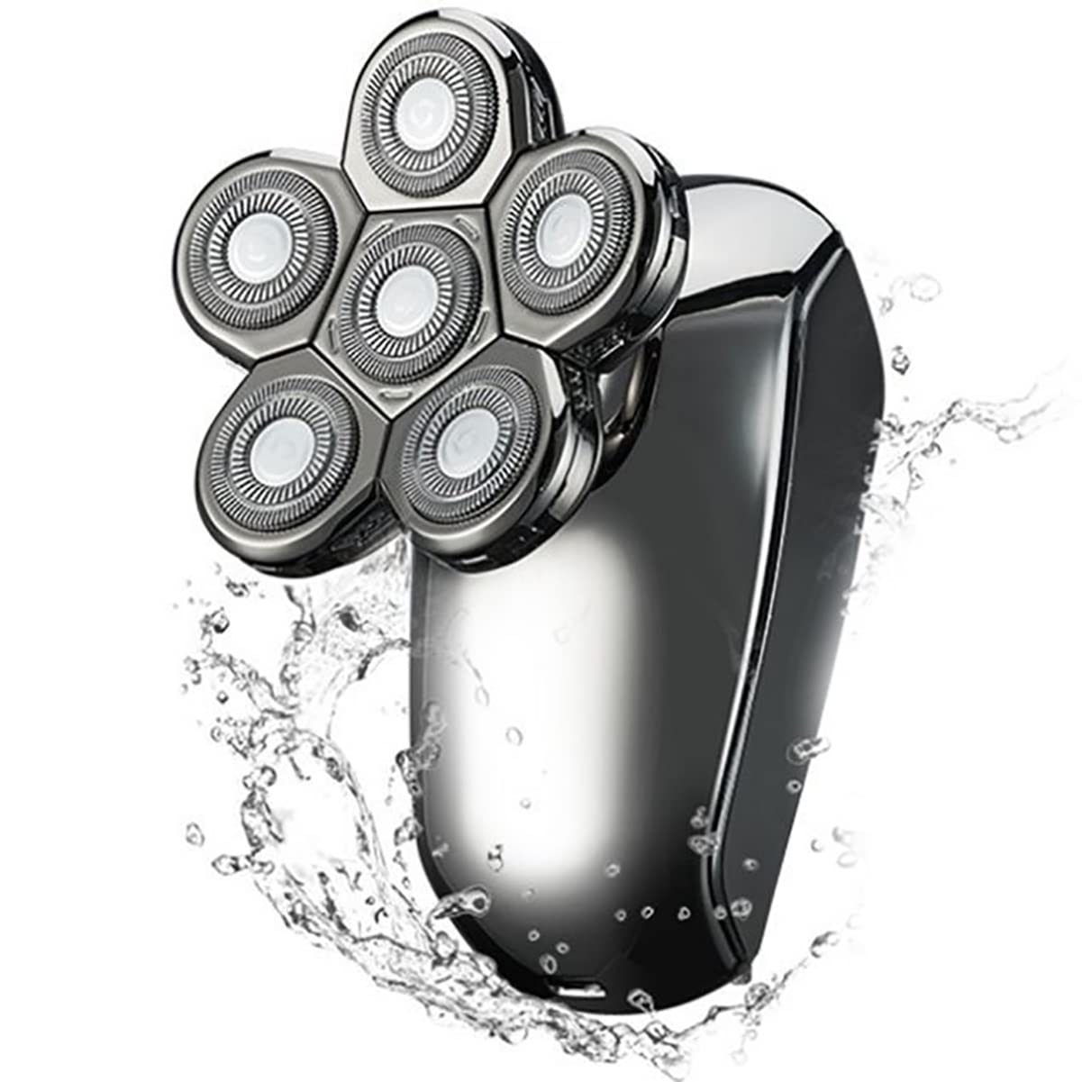 Electric Razor for Men, Waterproof 6 Blade Razor Mens Full-body Beard Trimmer Facial Beauty Electric Shaver Bald Shaver Bald Head Machine