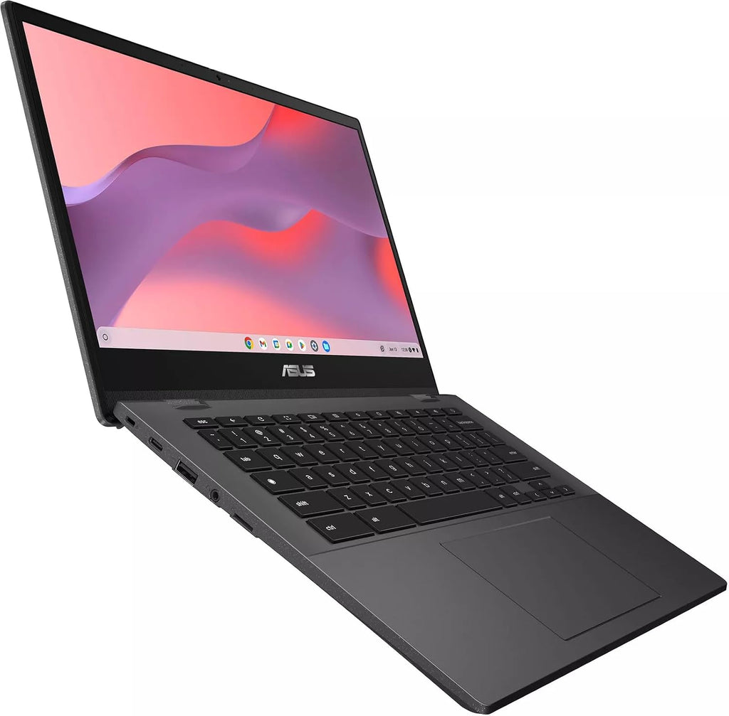 ASUS Chromebook CM1402C, 14' Full HD Laptop, MediaTek Kompanio 520, 4GB LPDDR4x-3600 MHz RAM, 128GB Storage(64GB eMMC+64GB Micro SD), Webcam, WiFi 6, Bluetooth, Chrome OS, Gravity Gray