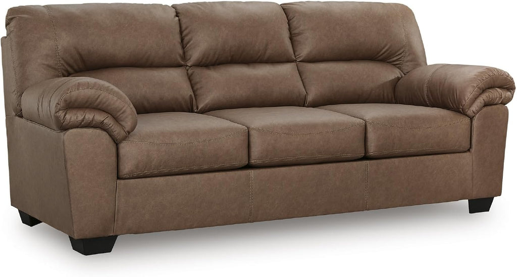Signature Design by Ashley Walker Point Contemporary Sofa with Removable Cushion, Light Brown
