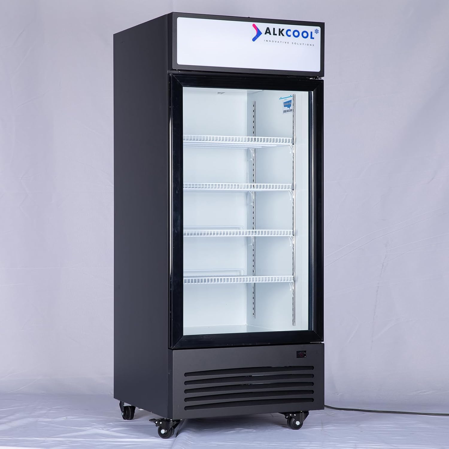 Commercial Flower Beverage Refrigerator Floral Display Fridge,Glass Door Drink Cooler with LED Light Adjustable Shelves,ETL Sanitation,Wheels Included,16.5Cu Ft,68.9''High