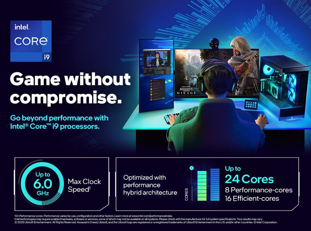 Intel® Core™ i9-14900KF New Gaming Desktop Processor 24 cores (8 P-cores + 16 E-cores) - Unlocked