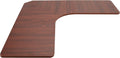VIVO Universal 71 x 71 inch Curved Corner Table Top for L-Shape Sit to Stand Height Adjustable Home and Office 3-Leg Desk Frames, Dark Walnut Desktop, DESK-TOP2CD