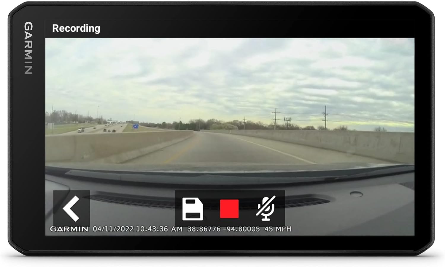 Garmin RV Cam 795, Large, Easy-to-Read 7' GPS RV Navigator, Built-in Dash Cam, Automatic Incident Detection, Custom RV Routing, High-Resolution Birdseye Satellite Imagery