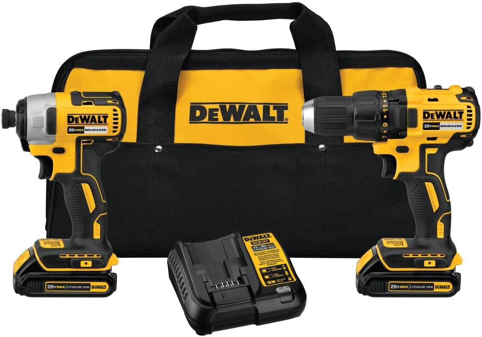 DEWALT 20V MAX Cordless Drill Combo Kit with Battery and Charger Included (DCK277C2)