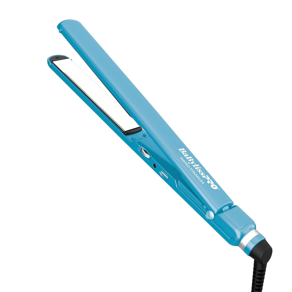 BabylissPRO Nano Titanium Ultra-Thin Hair Straightener, Professional Flat Iron, 5-Inch Extended Plates for Faster Straightening, for All Hair Types