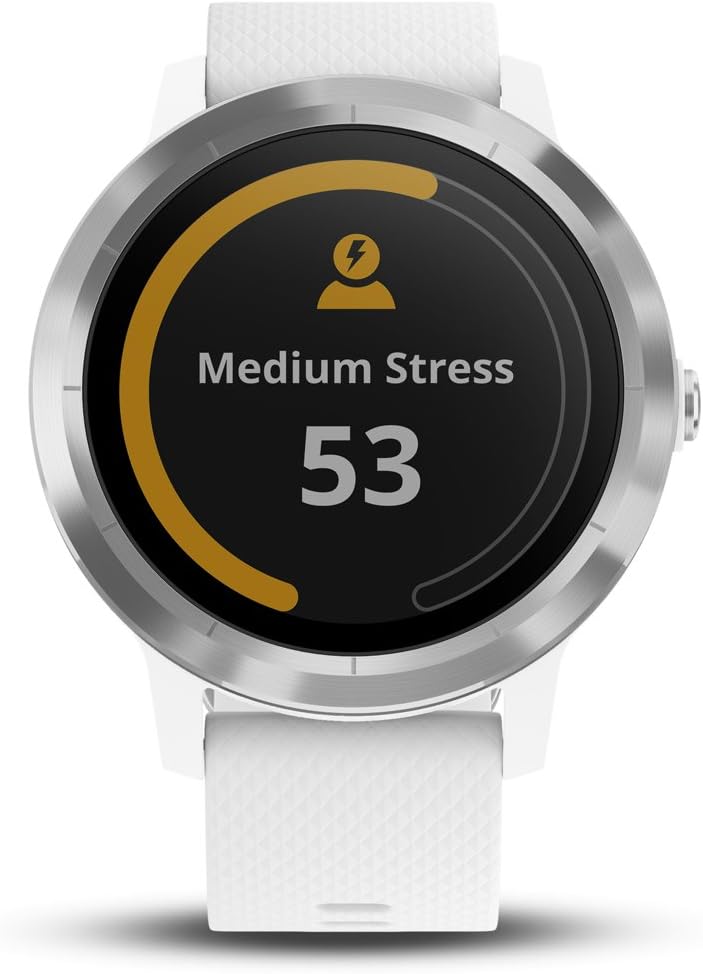 Garmin 010-01769-21 Vivoactive 3, GPS Smartwatch with Contactless Payments and Built-in Sports Apps, White/Silver