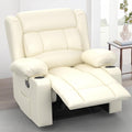 FURNIMAT Recliner Chair, Oversized Manual Reclining Chair for Adults, Single Reclining Sofa with Cup Holder & Pocket, Lounge Recliner for Living Room Home Theater Seating RV Chairs