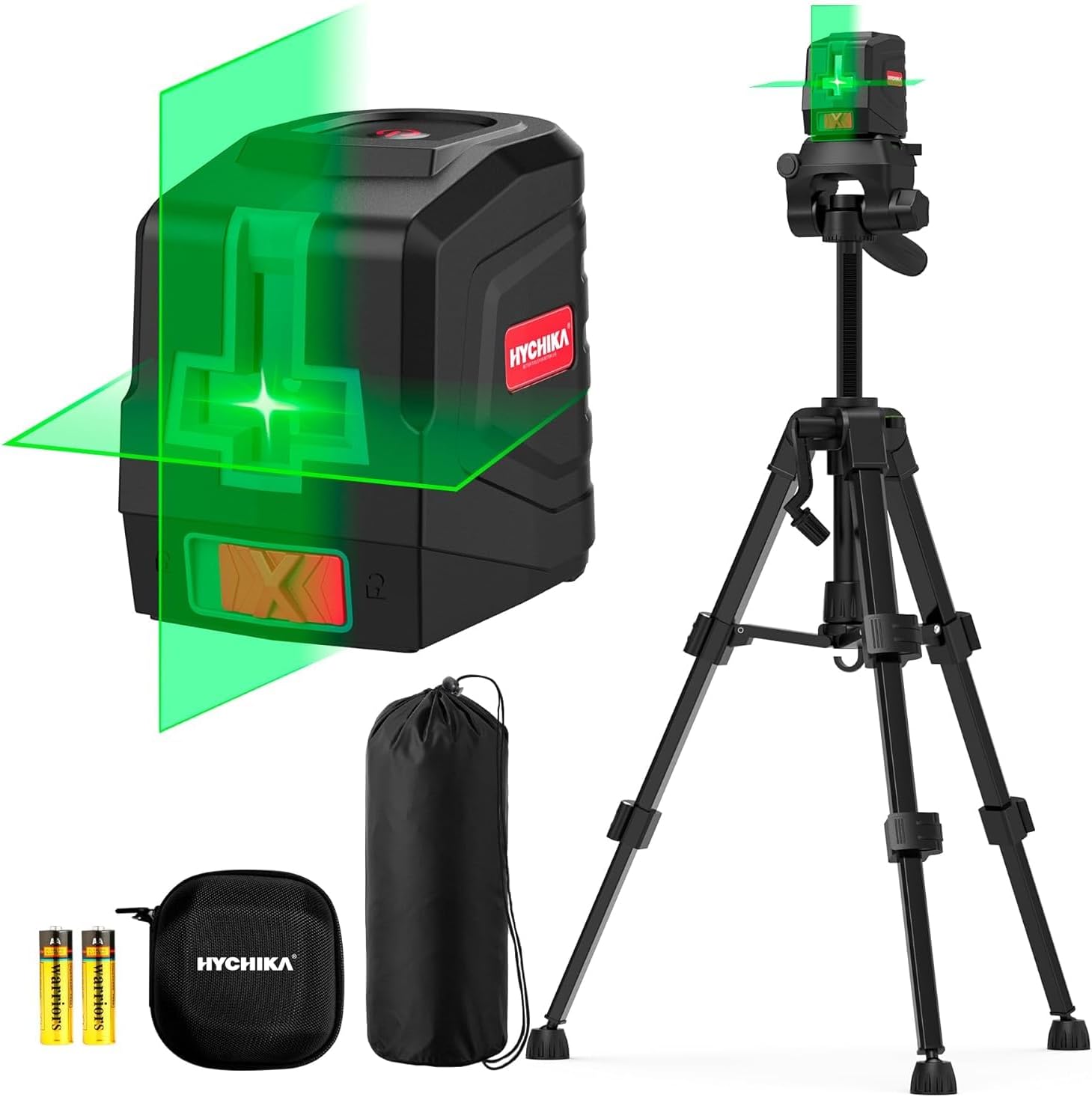 HYCHIKA 6.2A Mini Circular Saw with 3 Blades, Laser Level 360° Self Leveling with Tripod, 2-Tool Power Tool Combo Kit