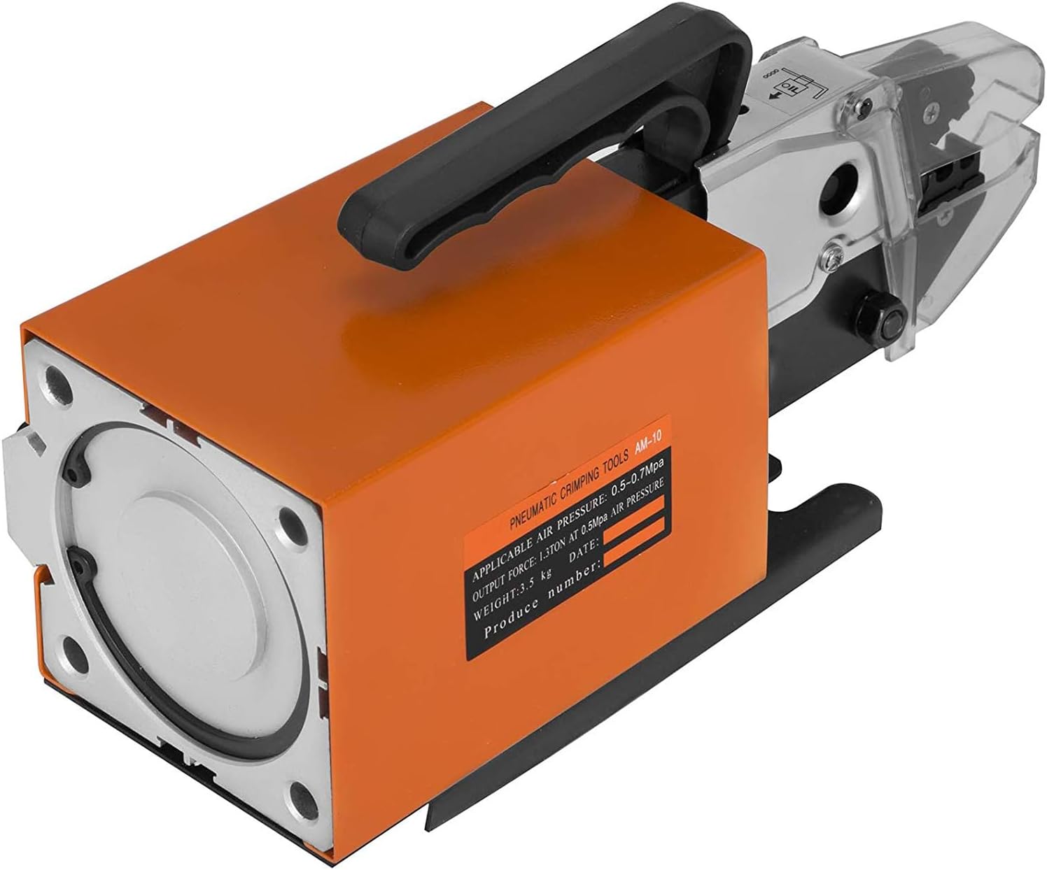 VEVOR Pneumatic Crimping Tool Am-10, Air Powered Wire Terminal Crimping Machine Crimping Up To 16mm2, Pneumatic Crimper Plier Machine with 10 Sets Of Dies for Many Kinds of Terminals