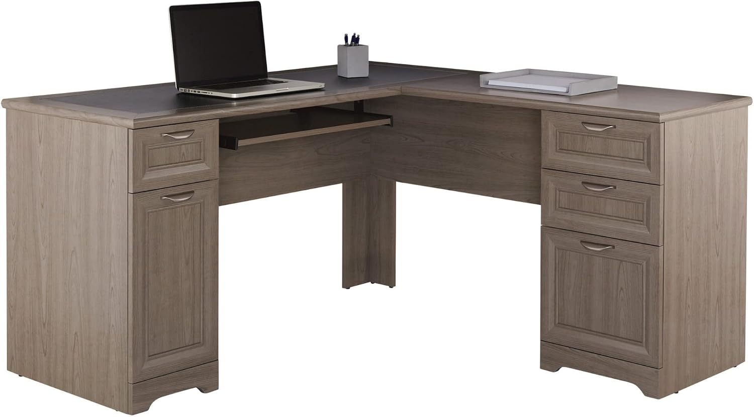Realspace® Magellan 59' W L-Shape Corner Computer Desk, Gray