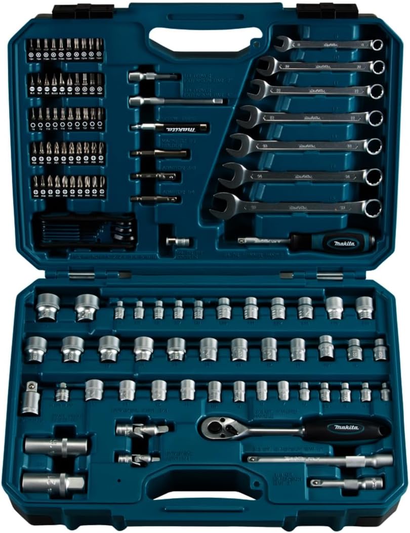 Makita E-06616 120 Piece Maintenance Set Blue/Black