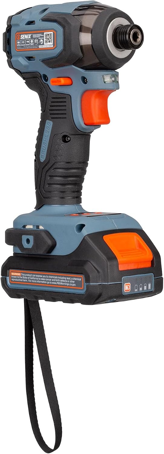SENIX X2 20 Volt Max* 2-Piece Cordless Power Tool Kit with Battery Powered 1/2-Inch Hammer Drill Driver and 1/4-Inch Impact Driver, Includes Soft Bag, 2 2.0 Ah Batteries & Charger (S2K2B2-02)