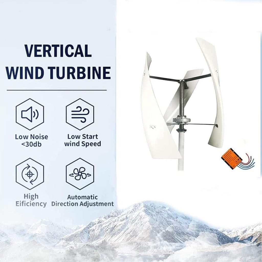 Vertical Axiss Magnetic Levitation Wind Turbine Windmill,Portable Wind Turbine Generator for Terrace,Maintaining a Large Amount of Power,Marine,Motor Home,4000W-24V