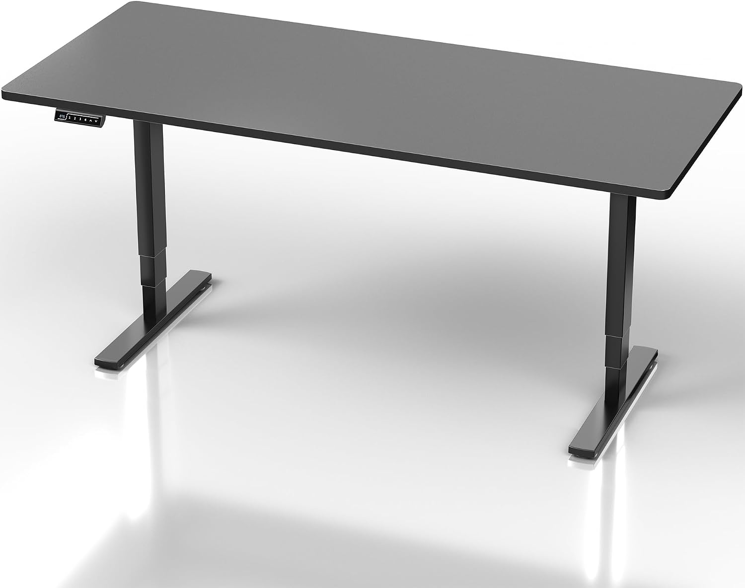 VIVO Electric 71 x 30 in Standing Desk, Touch Screen Adjustment, 220 lb Frame Support, 2E Series, Black Top Black Frame, DESK-KIT-2E71B