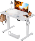 Kingant Standing Desk Height Adjustable Small Electric Stand Up Desks [40 x 24 Inch] - Ergonomic Sit Stand Desk Rising Desks for Home Office Computer Desk Workstation with Cable Management