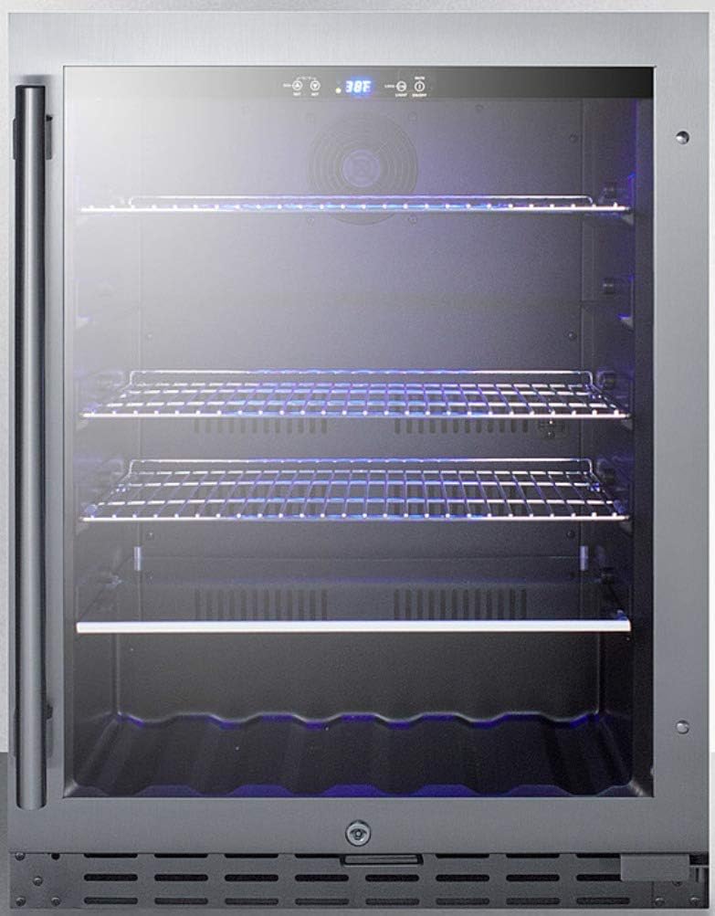 Summit 24' Beverage Center, 4.2 cu.ft. Capacity, ADA Compliant, Stainless Steel & Glass- ALBV2466