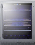 Summit 24' Beverage Center, 4.2 cu.ft. Capacity, ADA Compliant, Stainless Steel & Glass- ALBV2466