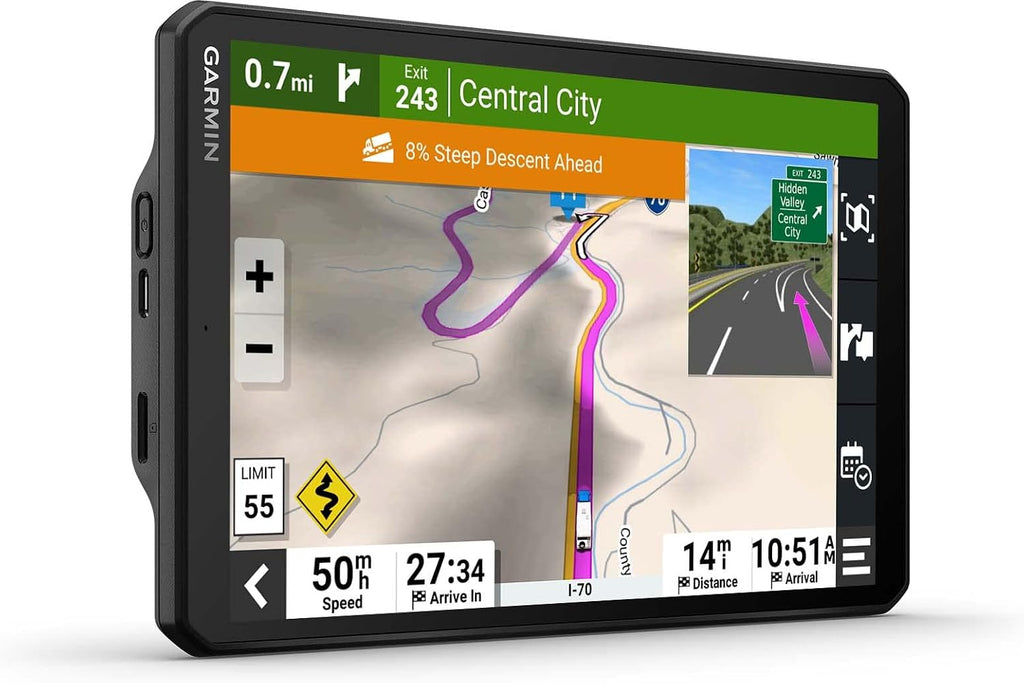 Garmin RV 895, Large, Easy-to-Read 8' GPS RV Navigator, Custom Routing, High-Resolution Birdseye Satellite Imagery, Directory of Parks and Services, Landscape or Portrait View Display