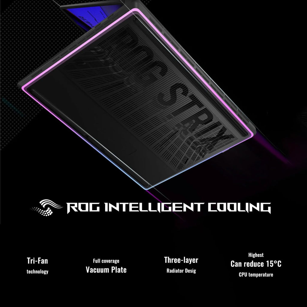 ASUS ROG Strix G16 RTX 5060 Gaming Laptop, 16' FHD+ 165Hz, Intel i7-14650HX(Beats Intel i9-13900), NVIDIA RTX 5060, 32GB RAM, 1TB SSD, RGB Lightbar, ROG Cooling, Bundle with PCO Laptop Cooler