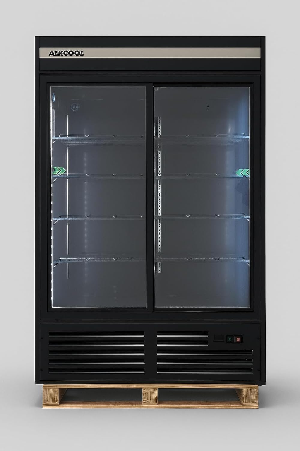 Commercial Flower Beverage Refrigerator Display Fridge,Two SLIDING Glass Door Drink Cooler Floral Display Fridge with LED Light Adjustable Shelves,ETL Sanitation,43 Cu Ft,47' Wide,Wheels Included