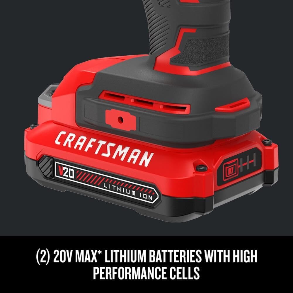 CRAFTSMAN V20* Cordless Brushless Compact 2 Tool Combo Kit (2 Batteries) (CMCK210C2)