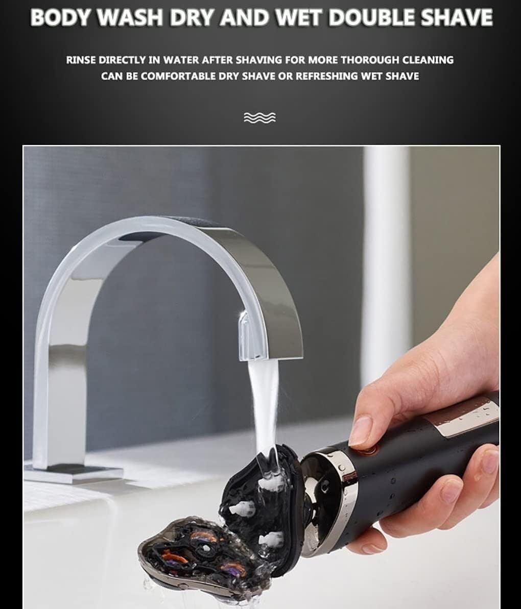 Electric Razor for Men's, Digital Display Electric Shaver for Men Whole Body Washing Electric Razor Beard Knife USB Charging Mens Shavers