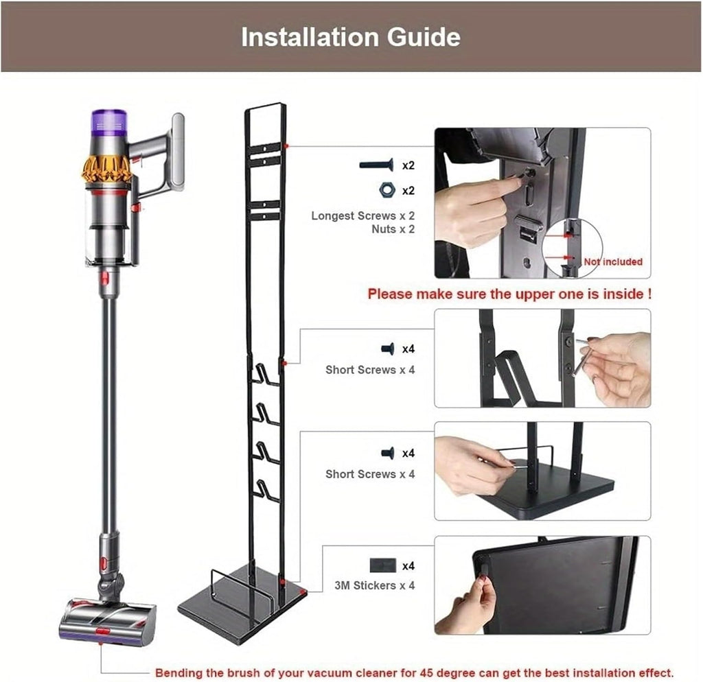 Sturdy Metal Stand Vacuum Cleaner Stand Handheld Storage Rack .Compatible for Dyson V6-V11. Cordless Vacuums Accessories(for Dyson White)