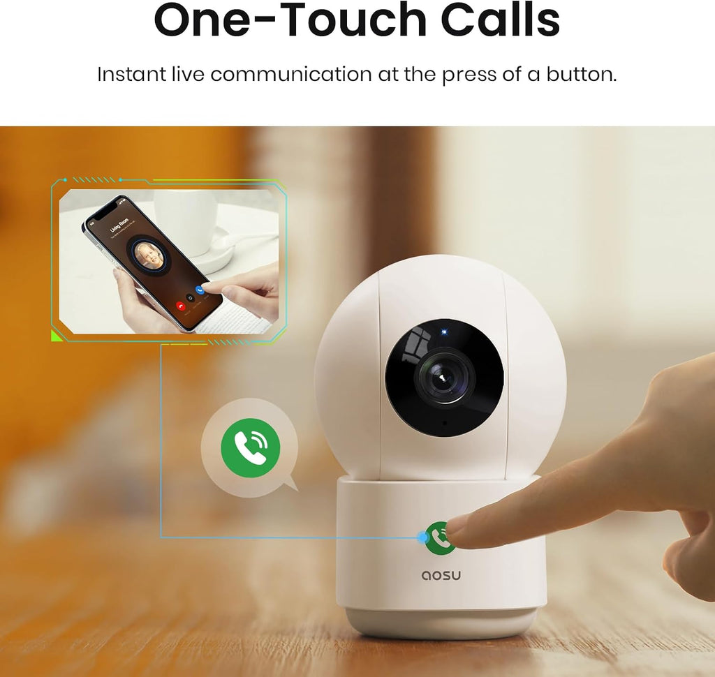 aosu Solar Security Cameras Wireless Outdoor/Indoor, Doorbell Camera for Home Safety
