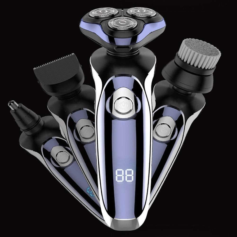 Electric Shavers,Rechargeable Wet/Dry Electric Shaver with Trimmer Attachment,Multifunctional Shaver LCD Full Body Washing Electric Shaver Men Shaver Rechargeable Home Barber Kit