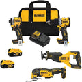 DEWALT DCK4050M2 20V MAX XR Brushless Combo Kit 4-Tool with Two (2) 4Ah Batteries, Charger and Bag