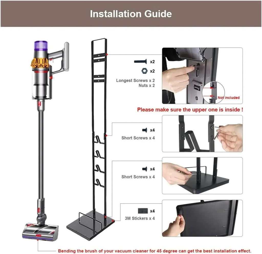 AgaShi Stable Metal Vacuum Stand, Storage Bracket, Stand Holder, Compatible for Dyson V6, V7, V8, V10, V11, V12, V15, DC30, DC31, DC34, DC35, DC58