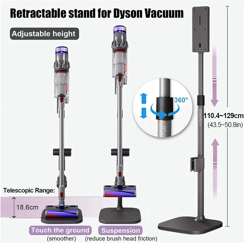 Vacuum Cleaner Stand Storage Bracket，Compatible For Dyson V10 V11 V15 V12slim Accessories Holder Adjustable Height No Punching Rack(S2-height adjustable)
