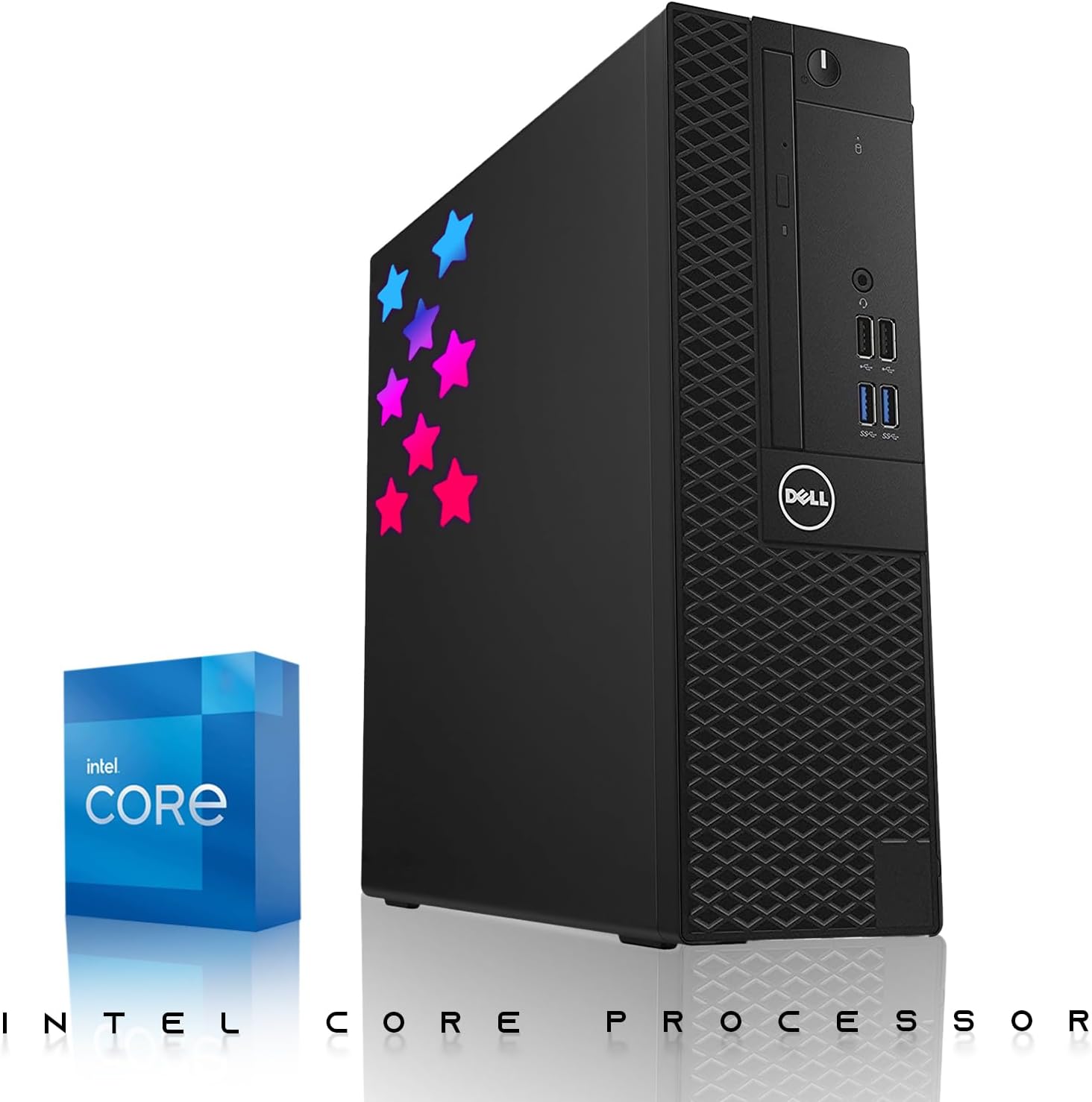 Dell Desktop PC Gaming Bundle - Core i7, 16GB RAM, 1TB SSD, GT 730, RGB Keyboard with AI-Enhanced Copilot Key and Mouse, RGB Headphone, Webcam, Wi-Fi, Windows 11 Pro(Renewed)