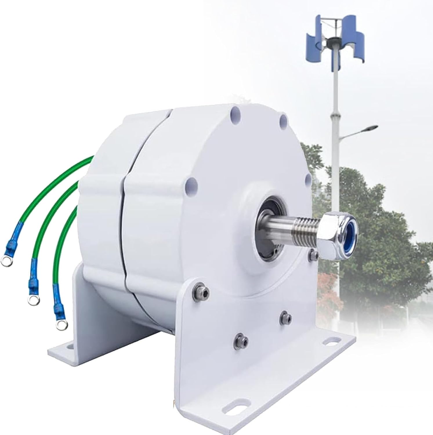 3000W Vertical Wind Turbine Generator Kit with Controller, Permanent Magnet Design for Hybrid Wind Solar Systems, 24V Power Solution, Efficient Renewable Energy Solution