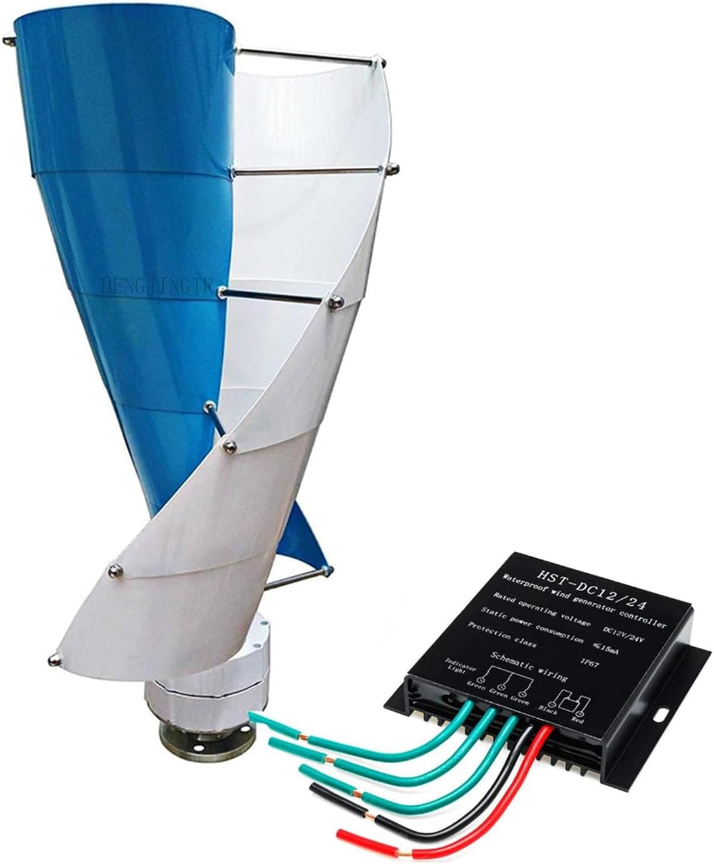 3000 Watt Wind Turbine Generator Kit, Free Energy Windmill Generator, 12V 24V 48V Waterproof Generator W/Controller for Outdoor Garden Streetlight