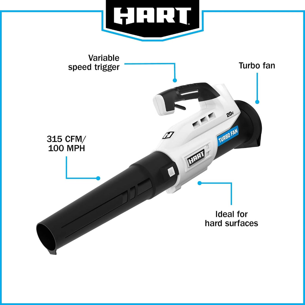 HART 20 Volt 13' Cordless Trimmer & Blower Combo Kit, Lightweight, Battery Powered Lawn Care Set