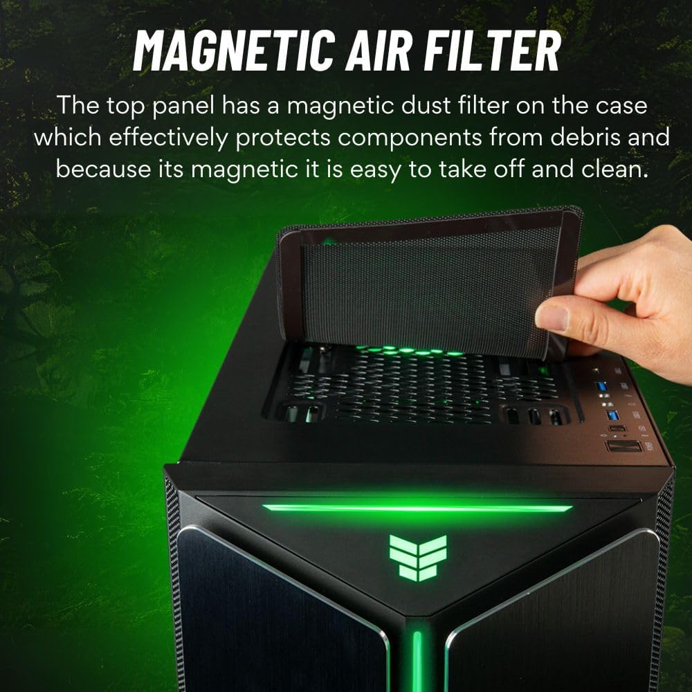 Mantis V2 - RTX 5070, Ryzen 7 8700F, 32GB DDR5 RAM, 1TB NVMe Gen4 SSD, Gaming Desktop PC w/Windows 11 Pro, 3-Year Warranty, RGB Gamer Keyboard+Mouse, Internal Wi-Fi 6E + BT, RJ45, 3X DP & HDMI