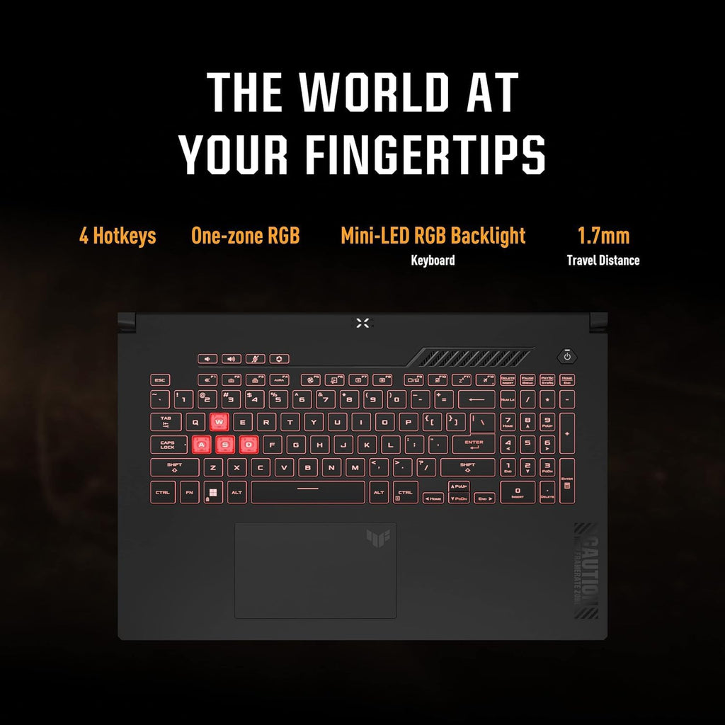 ASUS-TUF Gaming-Laptop RTX 4070 MUX140W - i7-13620H - RGB Backlit Keyboard - 15.6 FHD IPS Display 100% sRGB - G-SYNC - Wi-Fi 6 - Webcam - HDMI Cable -2024 (32GB RAM |2TB PCIe SSD)