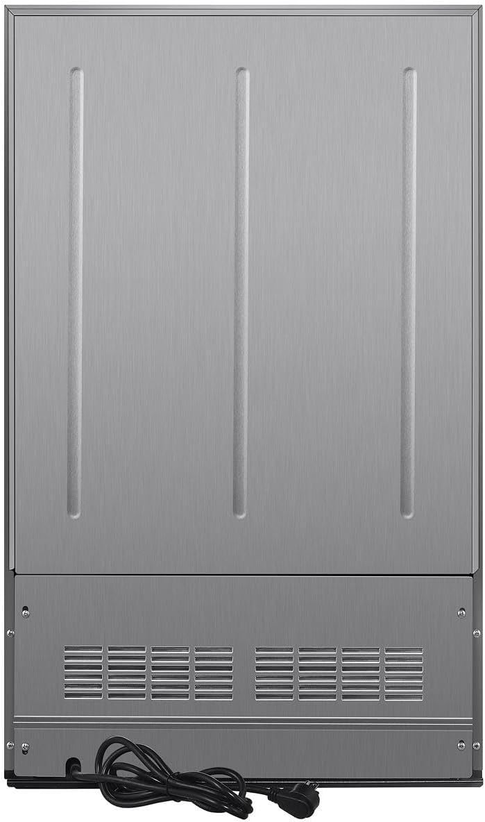 Blaze 20-Inch 4.5 Cubic Feet Outdoor Rated Beverage Cooler with Lock, Reversible Glass Door, Digital Thermostat, and Stainless Steel Exterior Finish - BLZ-GDBEV20-4.5