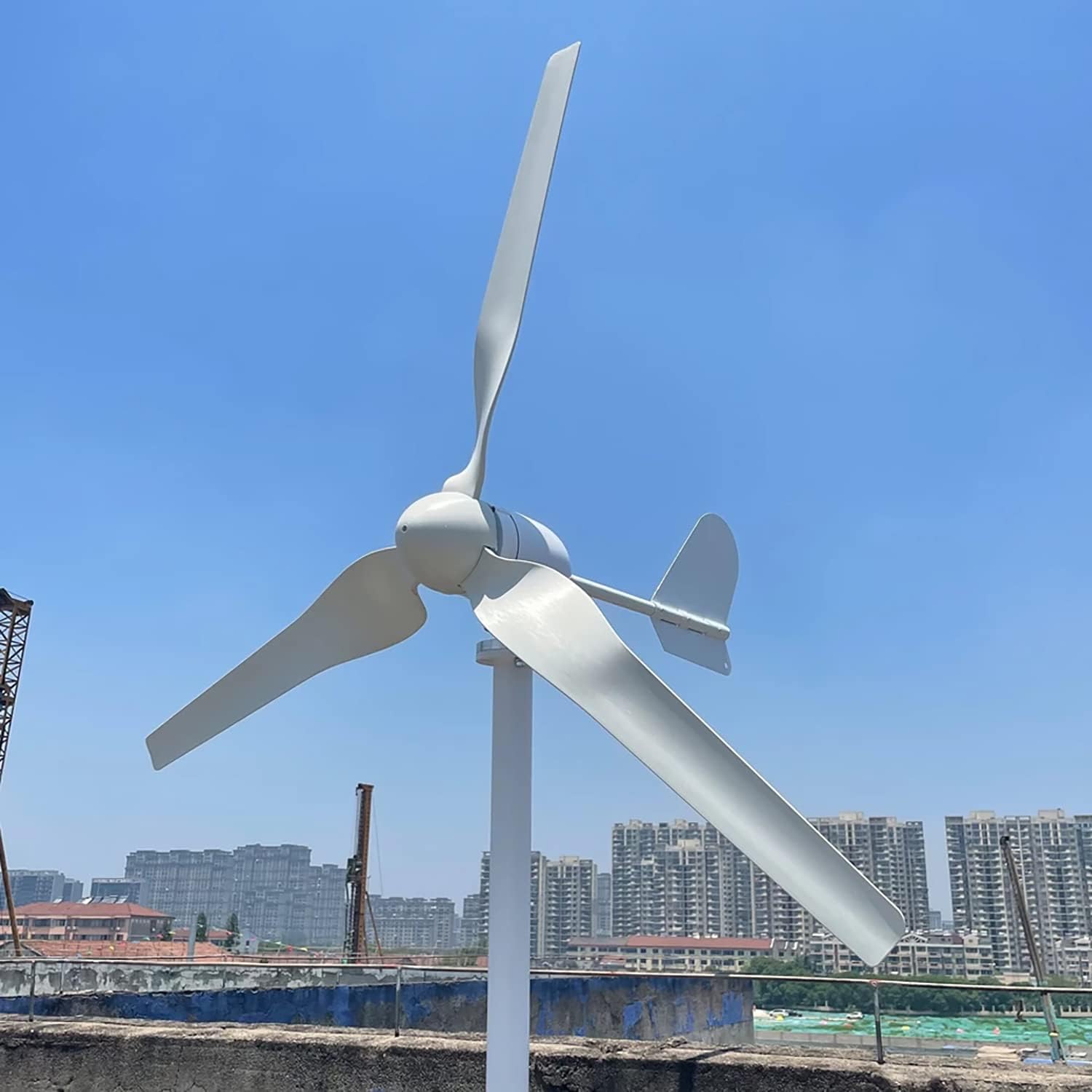 Wind Turbine 1000W 24V Horizontal Wind Generator Kits 3 Blades with MPPT Charge Controller Free Energy